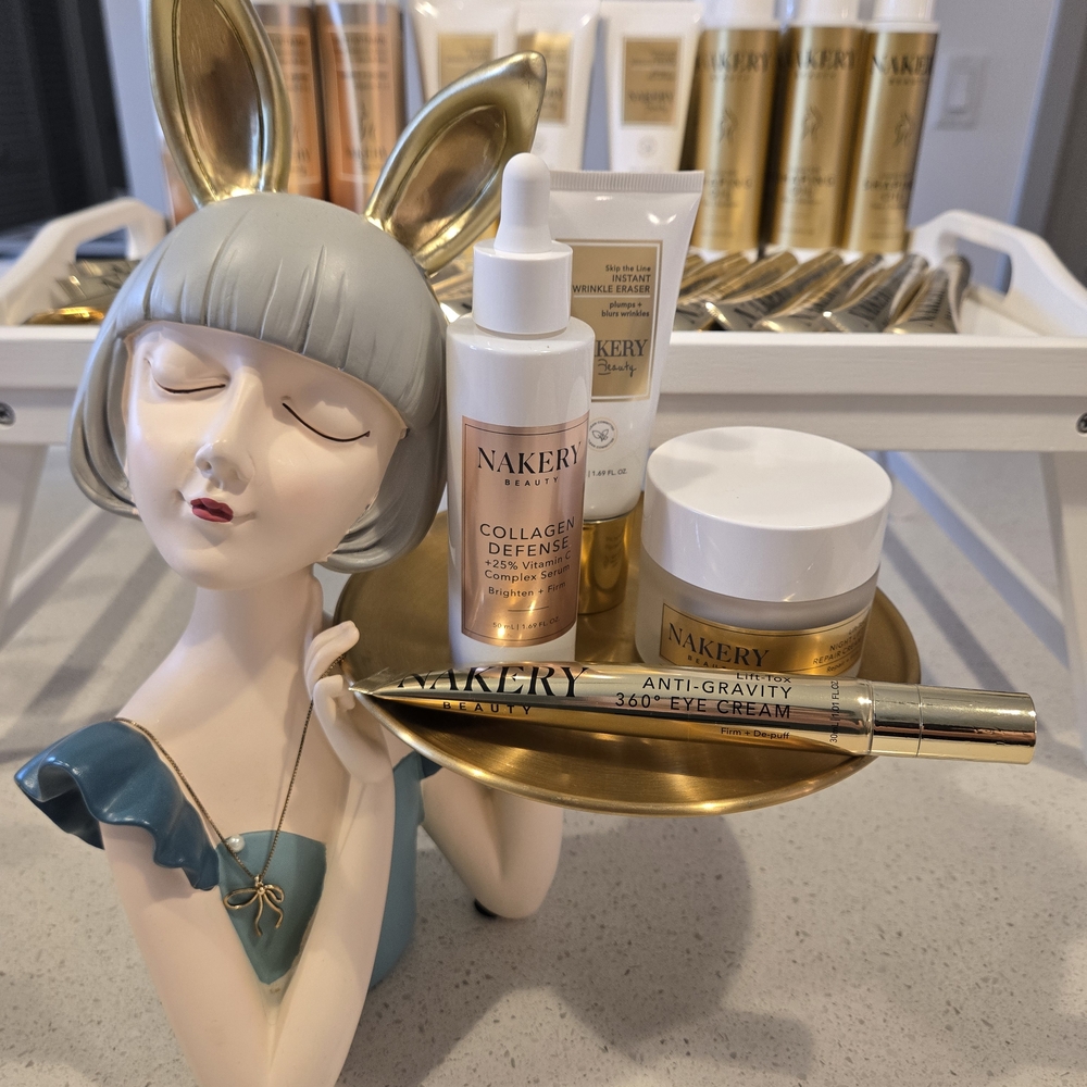 Nakery Beauty Skincare Bundle NEW(Vitamin C,Eye Cream, Night Cream,Wrinkle Stop!